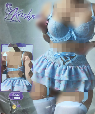 لباس خواب زنانه فانتزی فنردار توری جوراب دار کریشنا