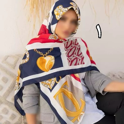 روسری وال ترک نخی قواره بزرگ رنگ بندی متنوع