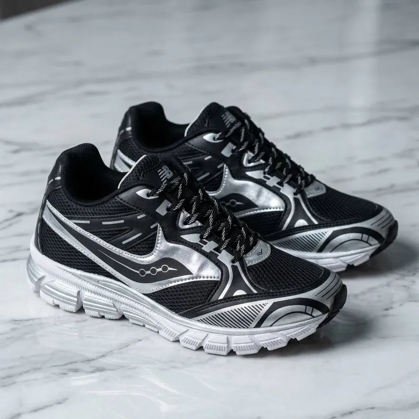 کفش کتونی مردانه ساکونی نیو فیس مشکی طوسی